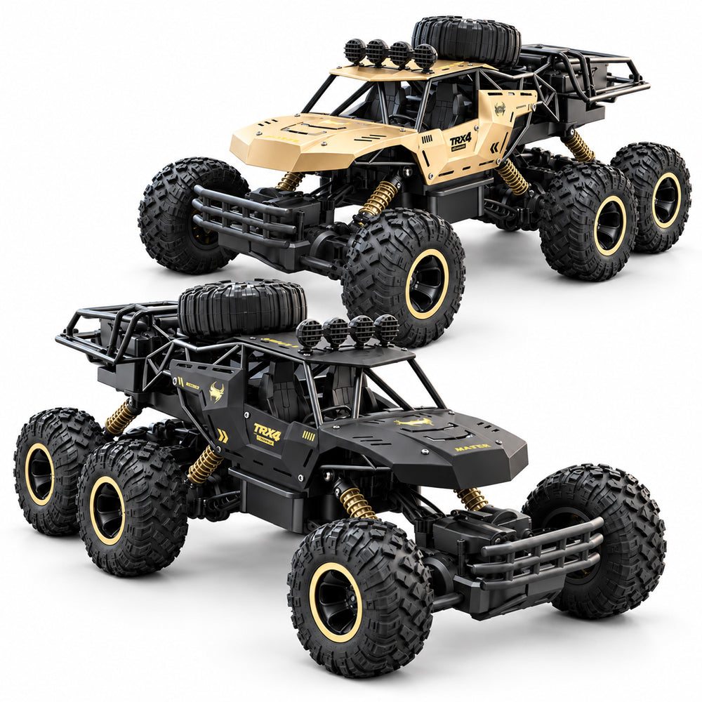 Radiostyrd offroadbil med 6 hjul  - Svart eller guld