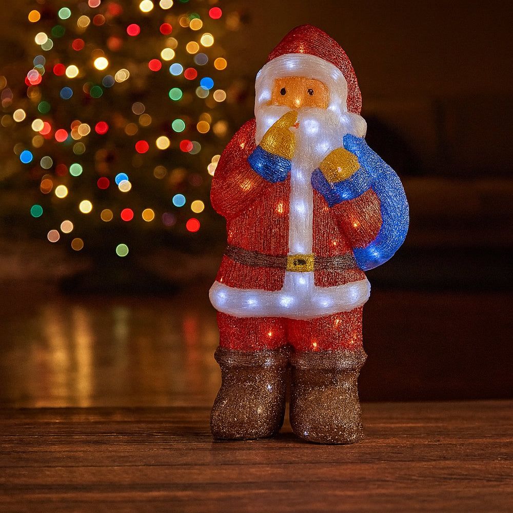 Tomte Akryl - höjd 83 cm med LED-ljus