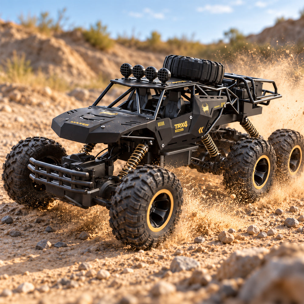 Radiostyrd offroadbil med 6 hjul  - Svart eller guld