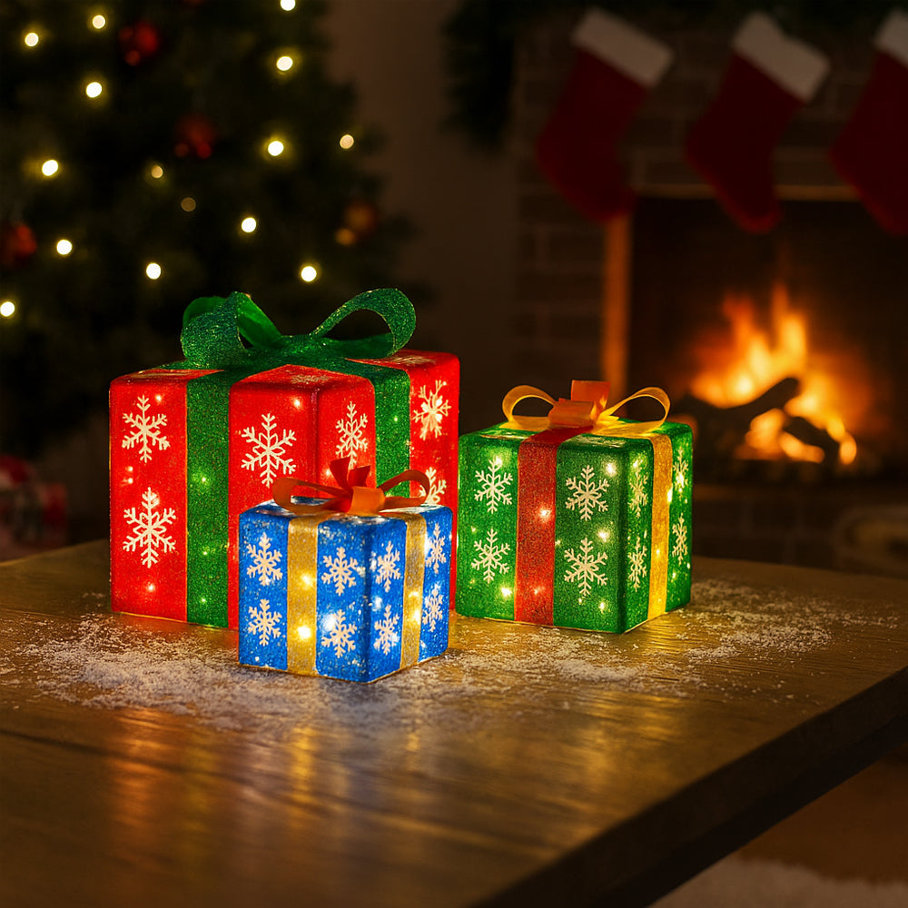 LED-presentask, Kulörta färger - Set om 3 - röd, grön & blå