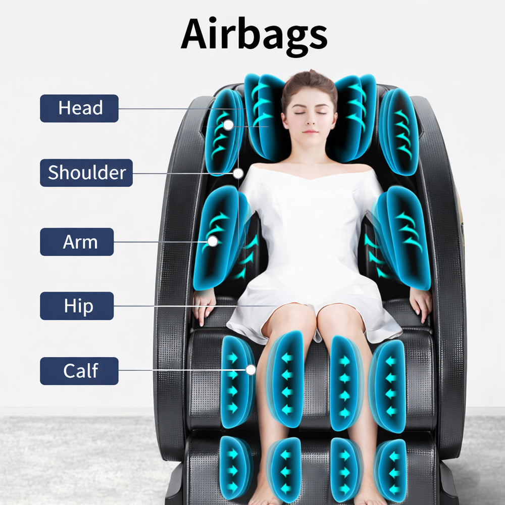 Massagestol 2D – Värmeterapi, AI-styrning, Zero Gravity – Modell A5 Plus