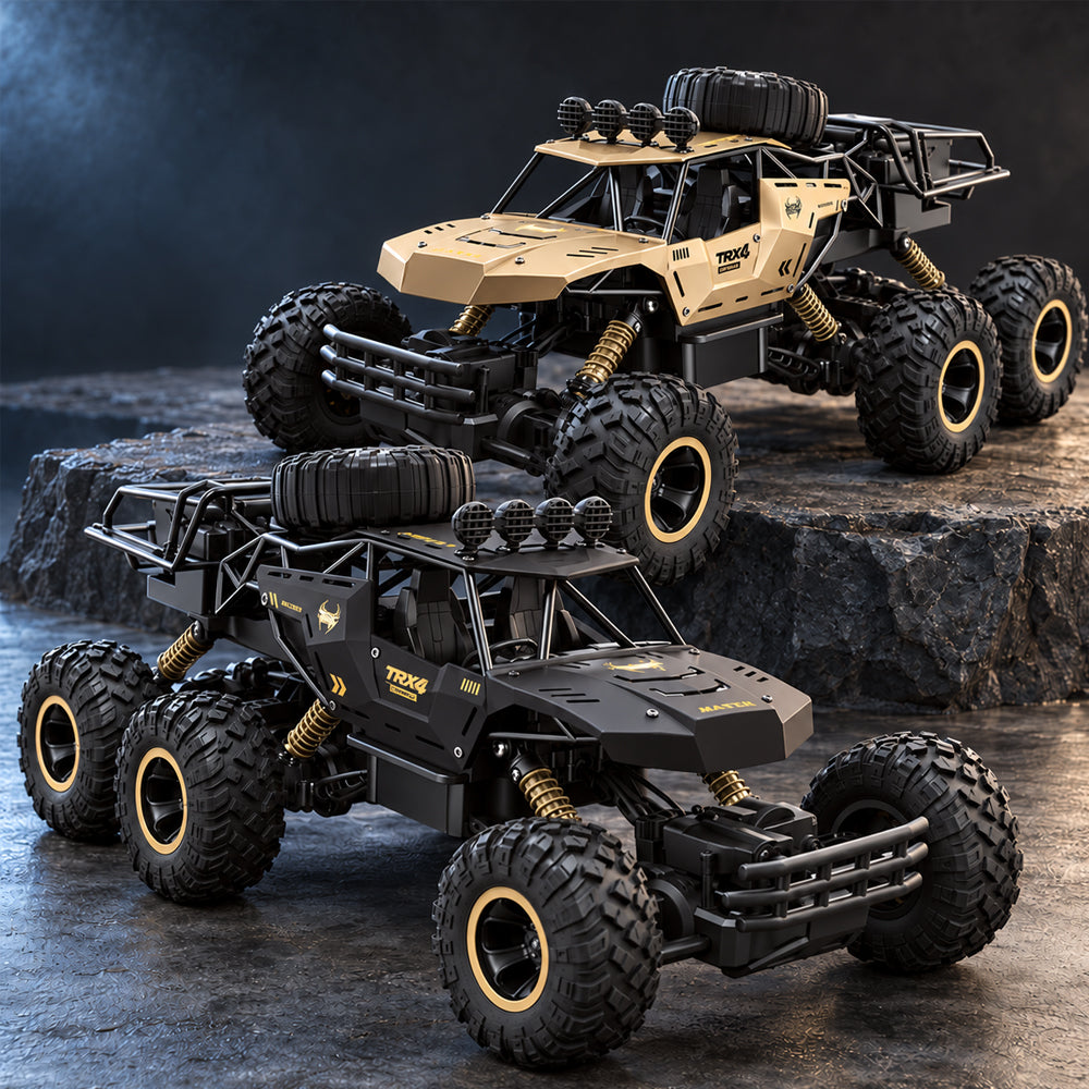 Radiostyrd offroadbil med 6 hjul  - Svart eller guld