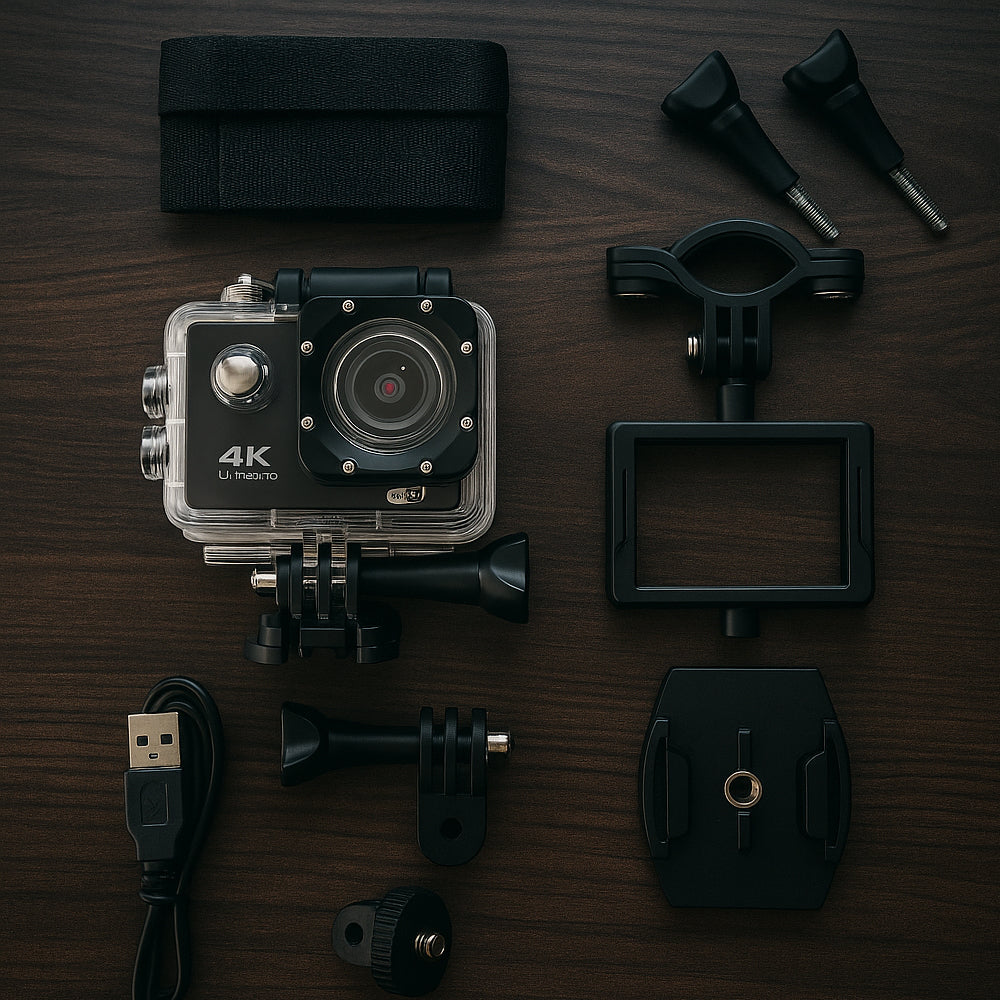 Action Camera 4K m/vattentätt fodral 30 meter - 16,0 megapixlar