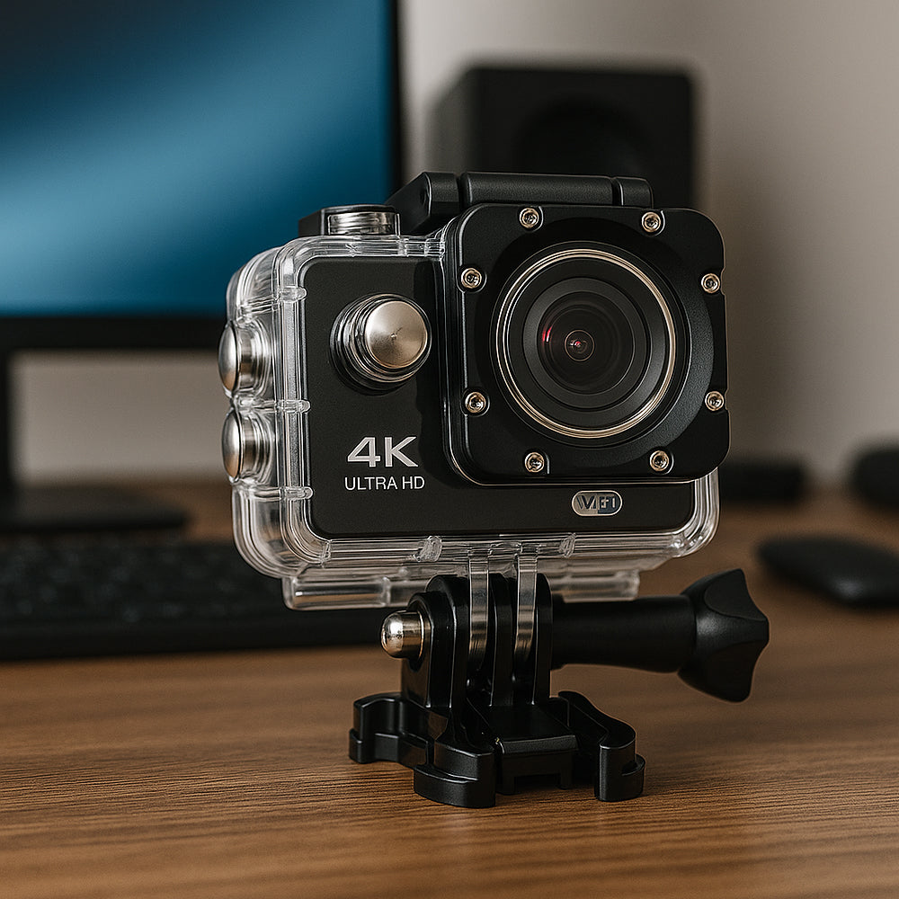 Action Camera 4K m/vattentätt fodral 30 meter - 16,0 megapixlar