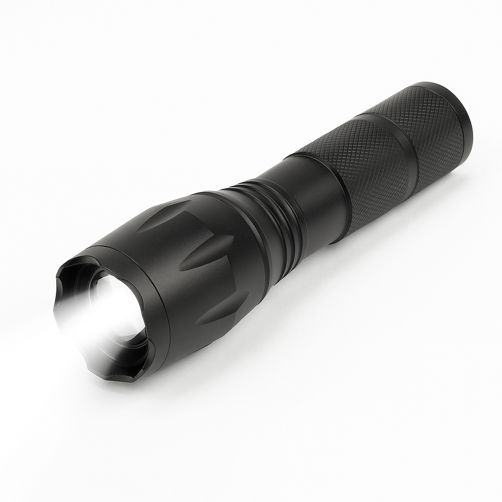 Taclight LED zoomficklampa (vattentät och stöttålig) m/5 funktioner