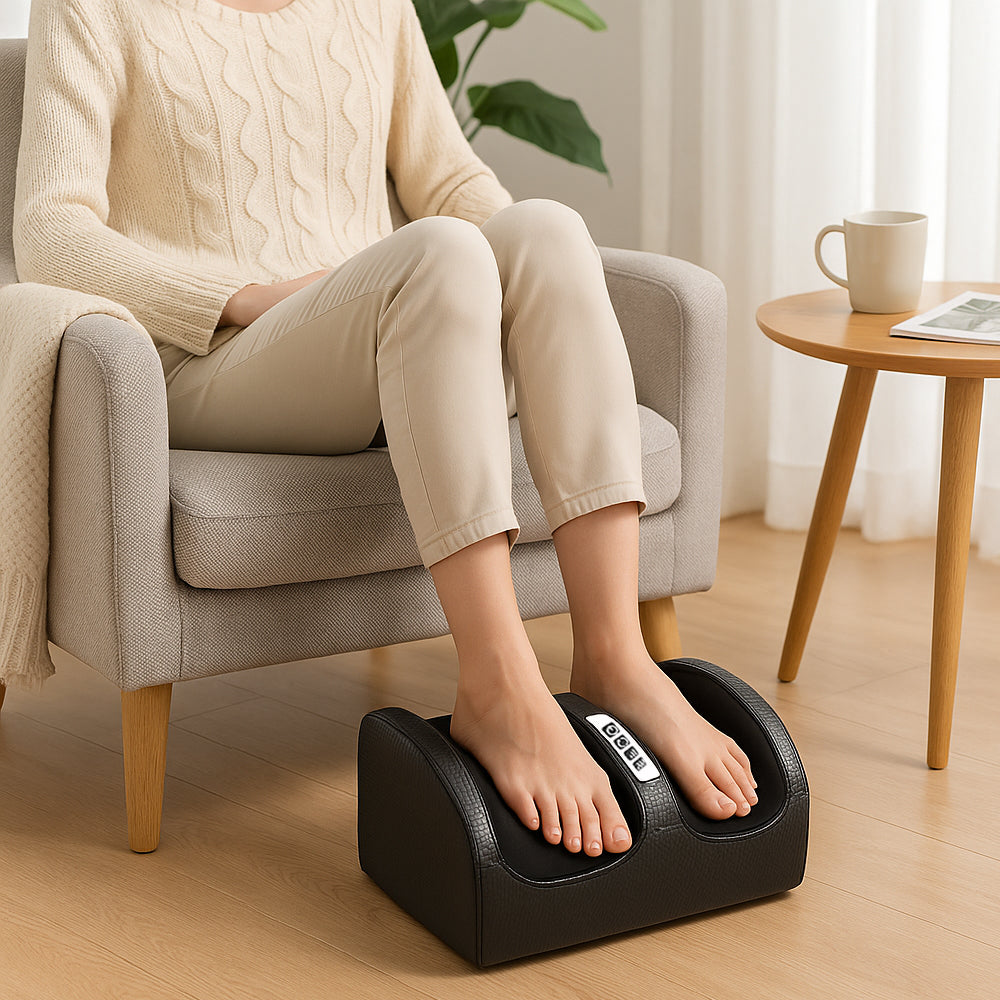 Shiatsu Fotmassageapparat med Värme – Bli av med ömma fötter och trötthet