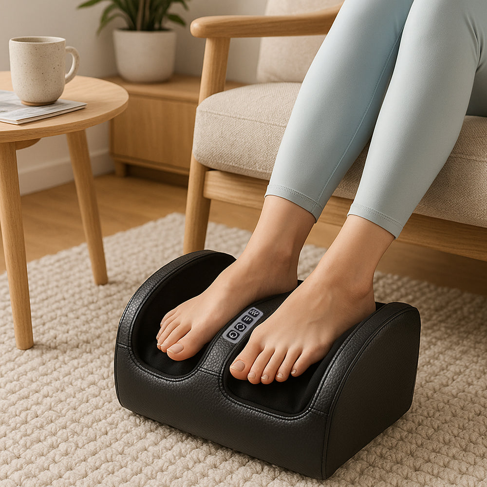 Shiatsu Fotmassageapparat med Värme – Bli av med ömma fötter och trötthet