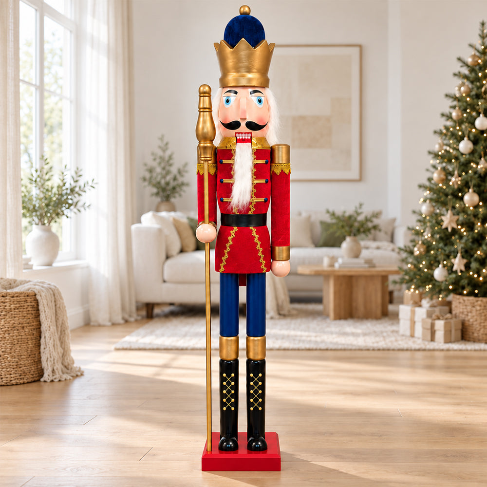Nötknäpparfigurer i trä - 148 cm - 3 olika figurer -