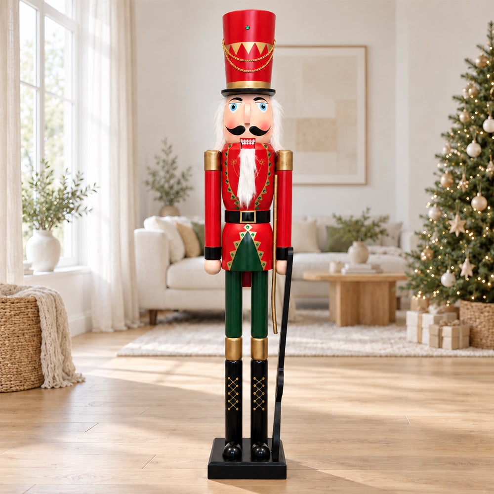 Nötknäpparfigurer i trä - 148 cm - 3 olika figurer -