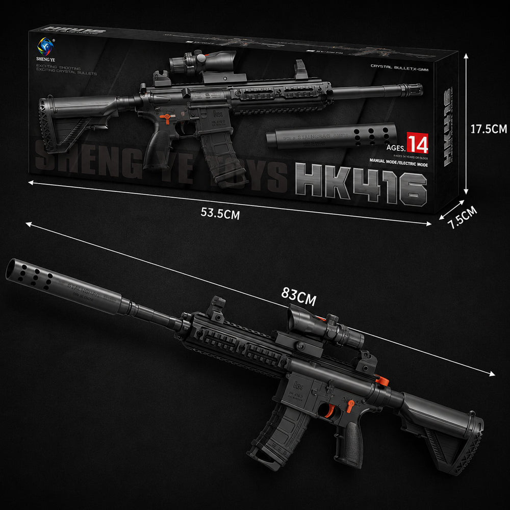 Vattengelblaster inkl. gelékulor – långdistans med kikarsikte modell HK416