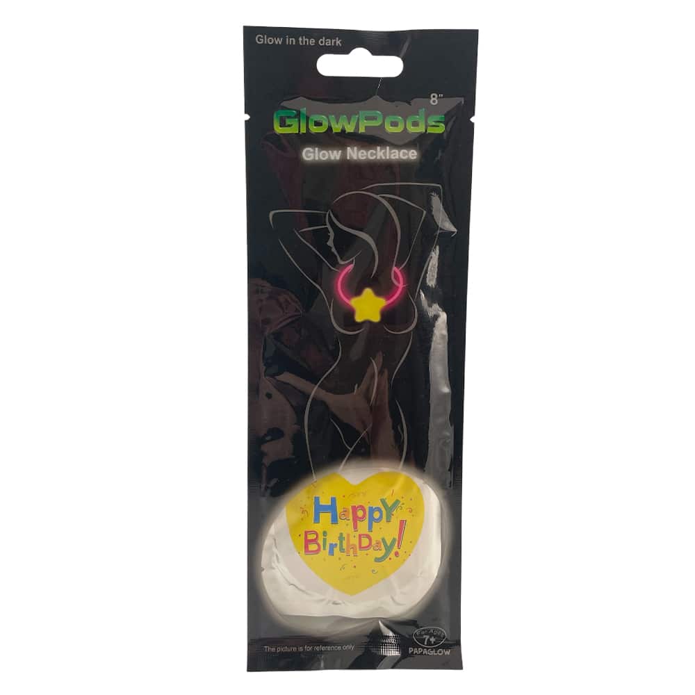Halsband med hjärta - Självlysande glow stick - 2 modeller -
