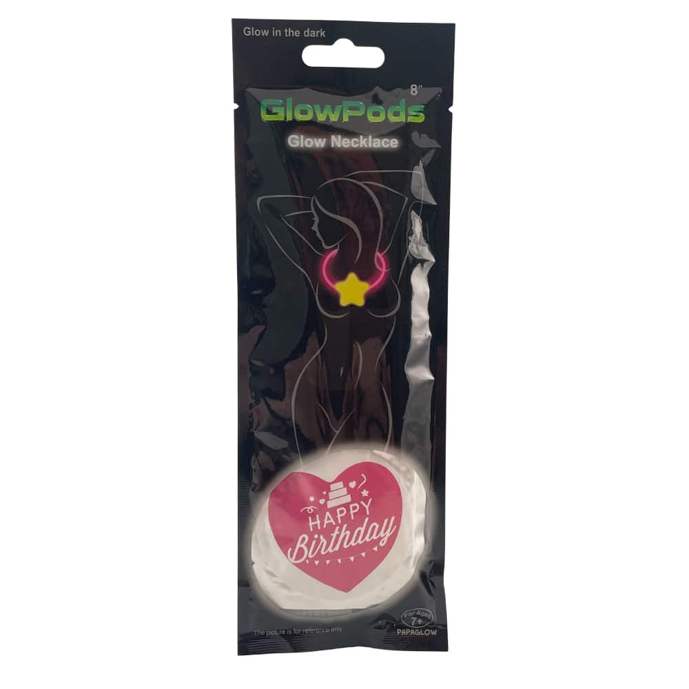 Halsband med hjärta - Självlysande glow stick - 2 modeller -