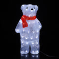 Akryl Isbjörn - Höjd 45 cm med LED-lampor -