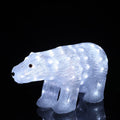 Akryl Isbjörn - Höjd 29 cm med LED-lampor -