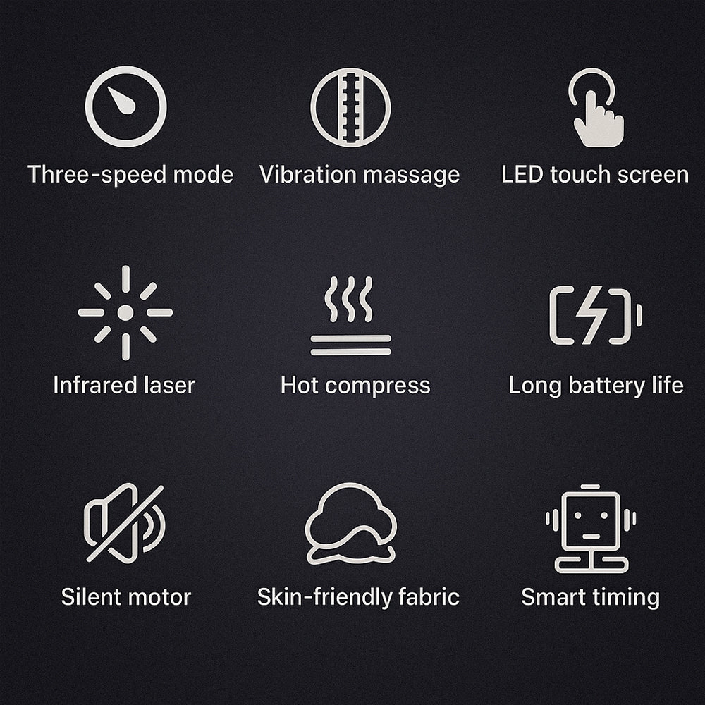 Knämassage + infraröd avlastning -Digital skärm-