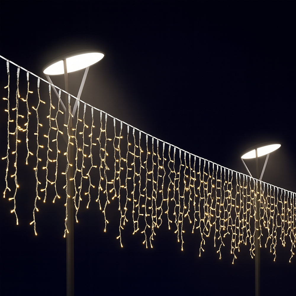 Ljusslinga med istappar 95 LED 3 meter, varmvit