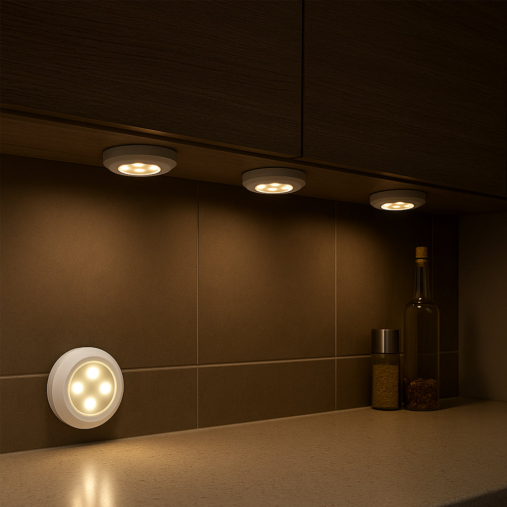 Led spotlight med fjärrkontroll – 3 st.