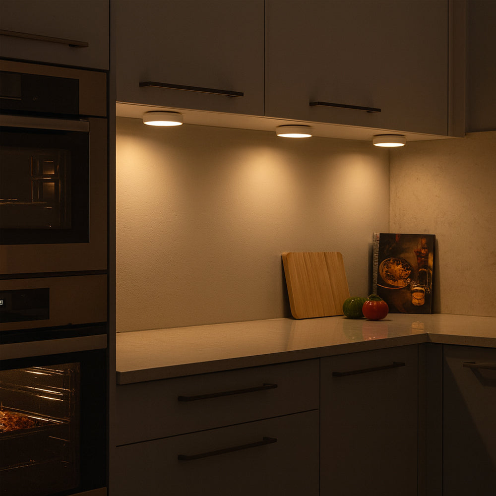 Led spotlight med fjärrkontroll – 3 st.