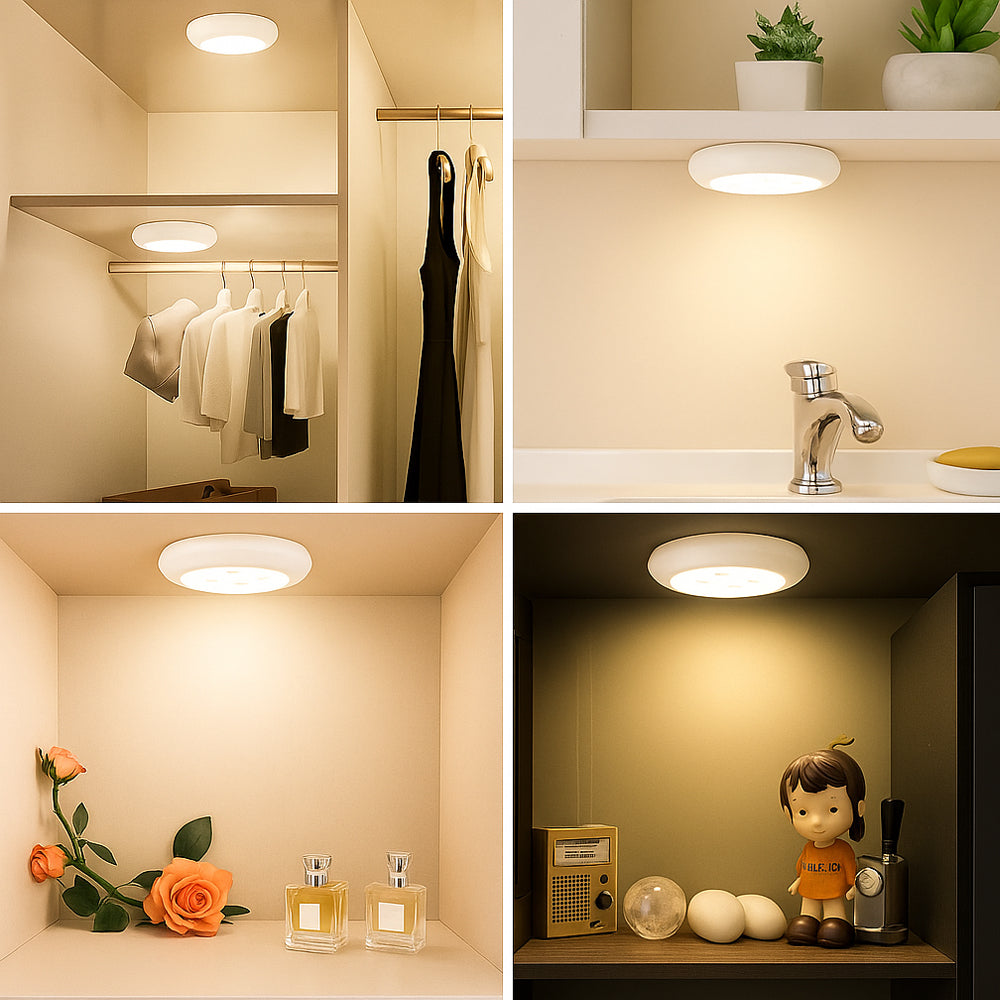 Led spotlight med fjärrkontroll – 3 st.