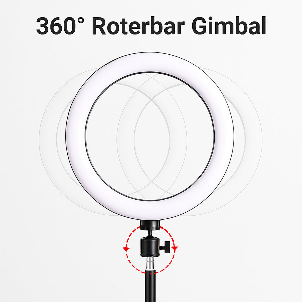 Ring Light med stativ – 3 färgtemperaturer – LJJ-26