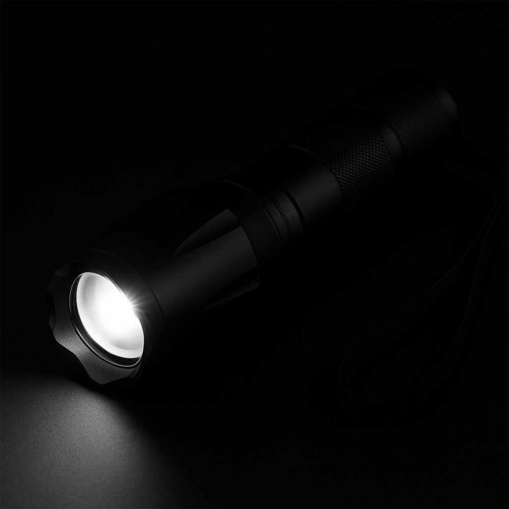 Taclight LED zoomficklampa (vattentät och stöttålig) m/5 funktioner