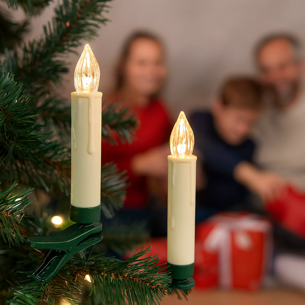 Trådlösa LED-julgransljus (10, 20 eller 30 st) med fjärrkontroll