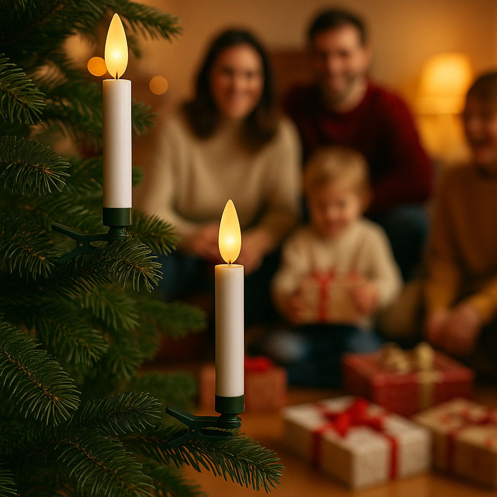 Trådlösa LED-julgransljus med fjärrkontroll – 10, 20 eller 30 st.