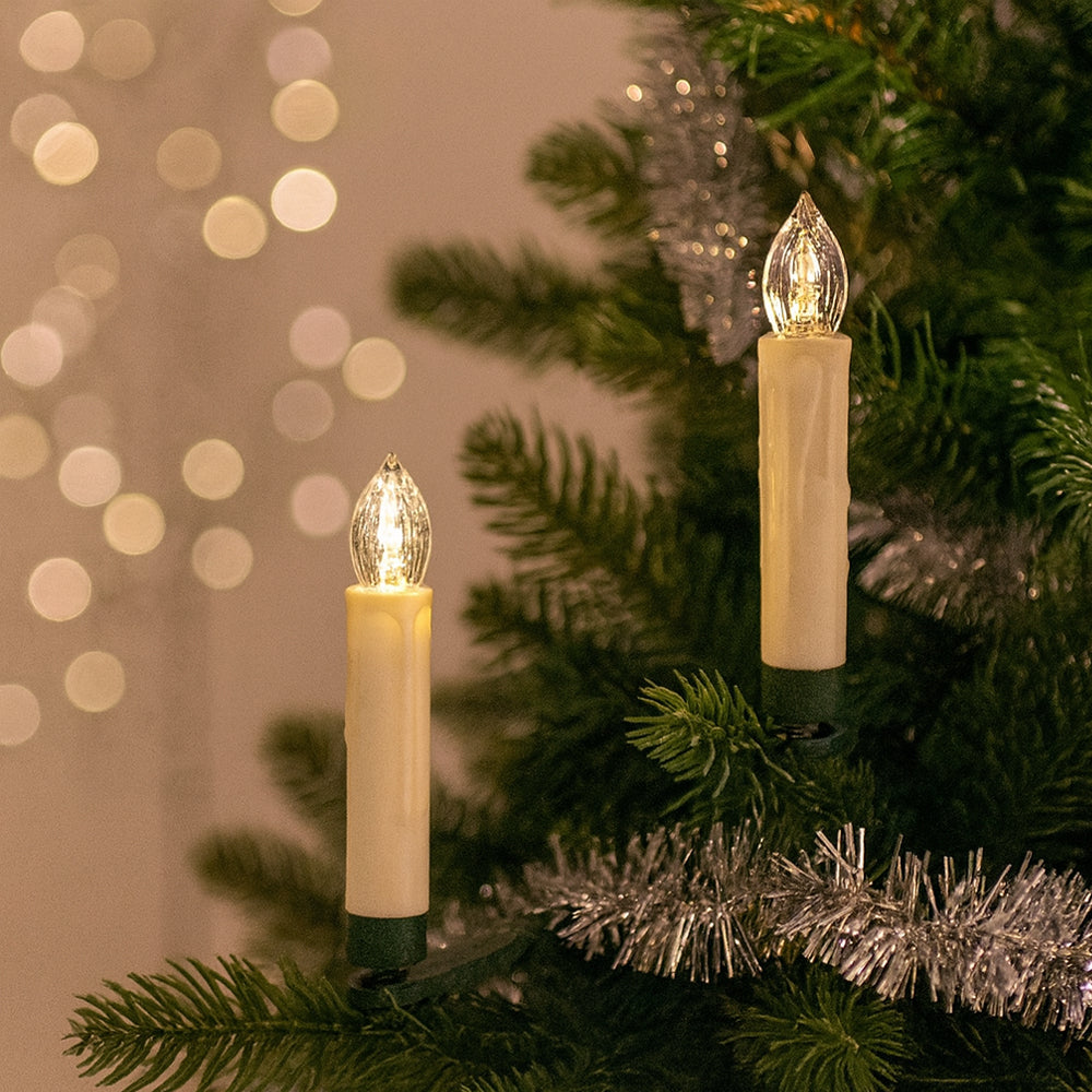 Trådlösa LED-julgransljus (10, 20 eller 30 st) med fjärrkontroll