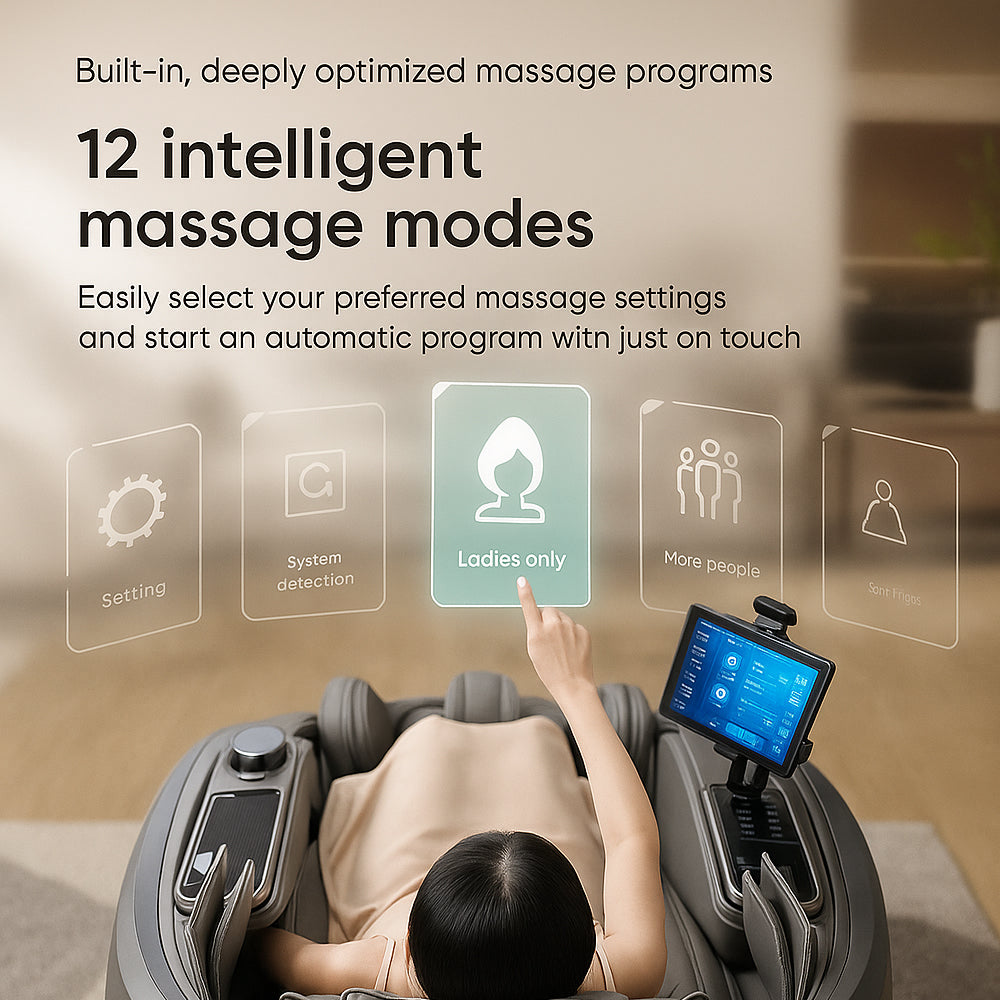 Massagestol 4D, Lux Pro Edition med SL-teknologi, AI-styrning och värme – Modell 988F6
