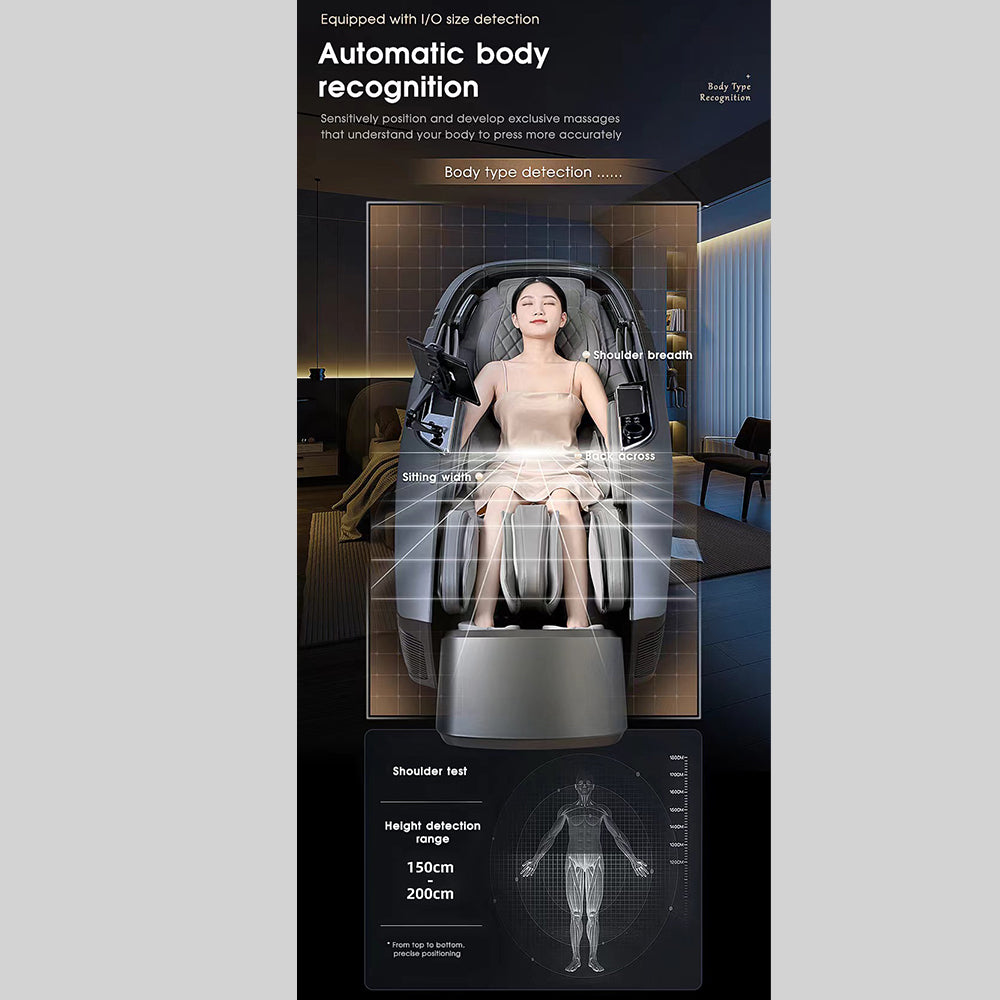 Massagestol 4D, Lux Pro Edition med SL-teknologi, AI-styrning och värme – Modell 988F6