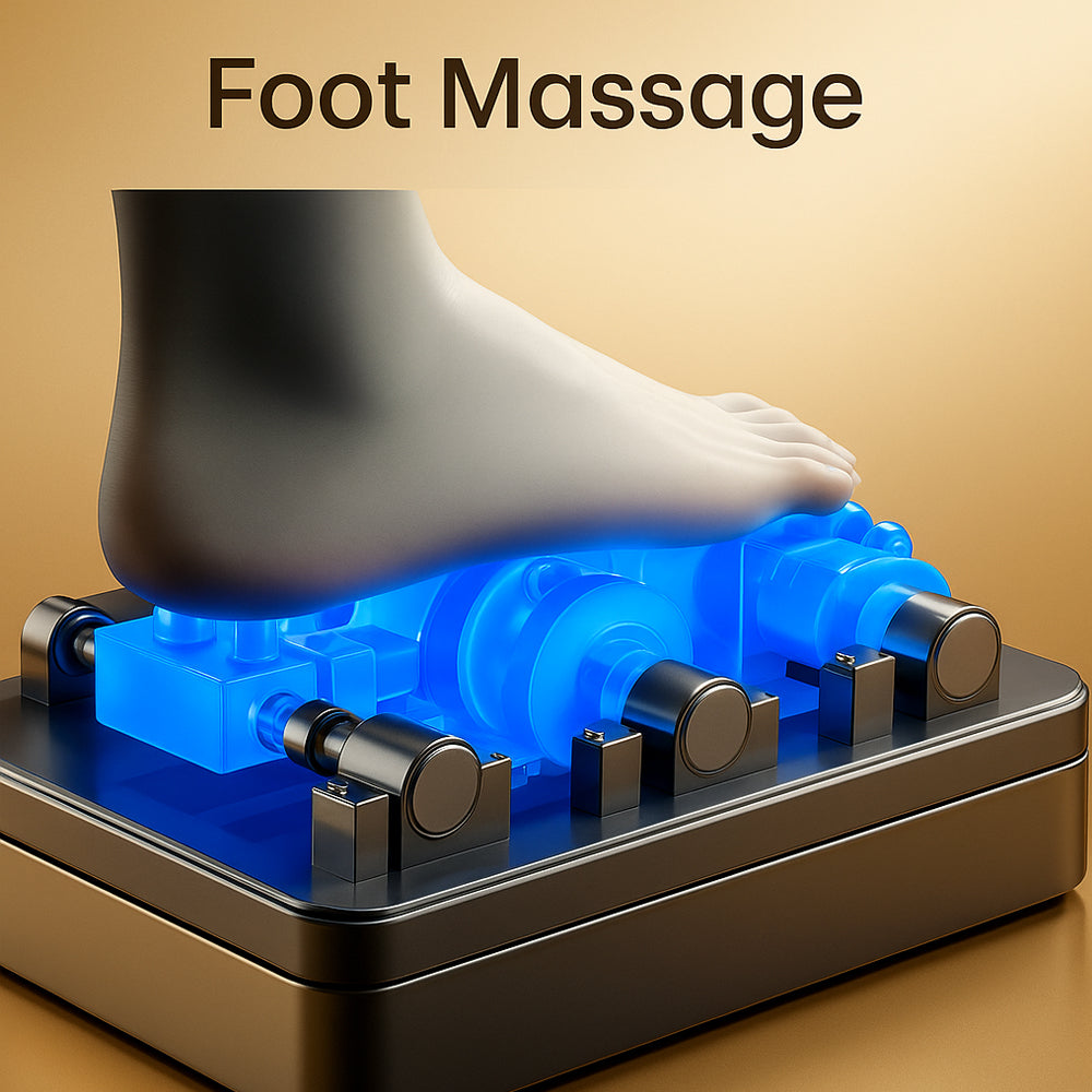 Massagestol 4D Lyx Pro+ med SL-teknologi, Värmeterapi, Röststyrning & Pekskärm – Modell M5 grå