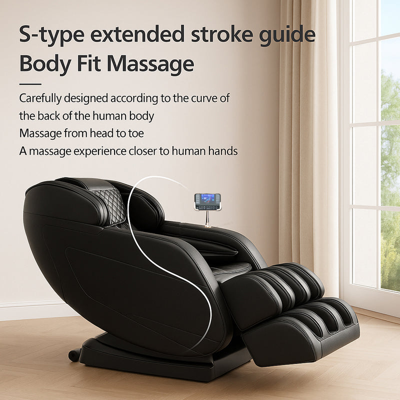 Massagestol 8D - S-teknologi, Zero Gravity och Värmebehandling - Model