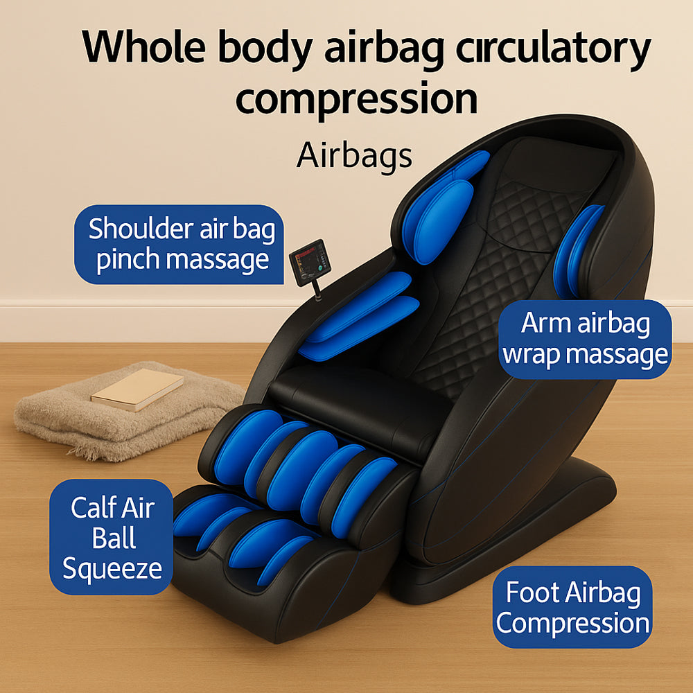 Massagestol 8D - S-teknologi, Zero Gravity och Värmebehandling - Model S9C
