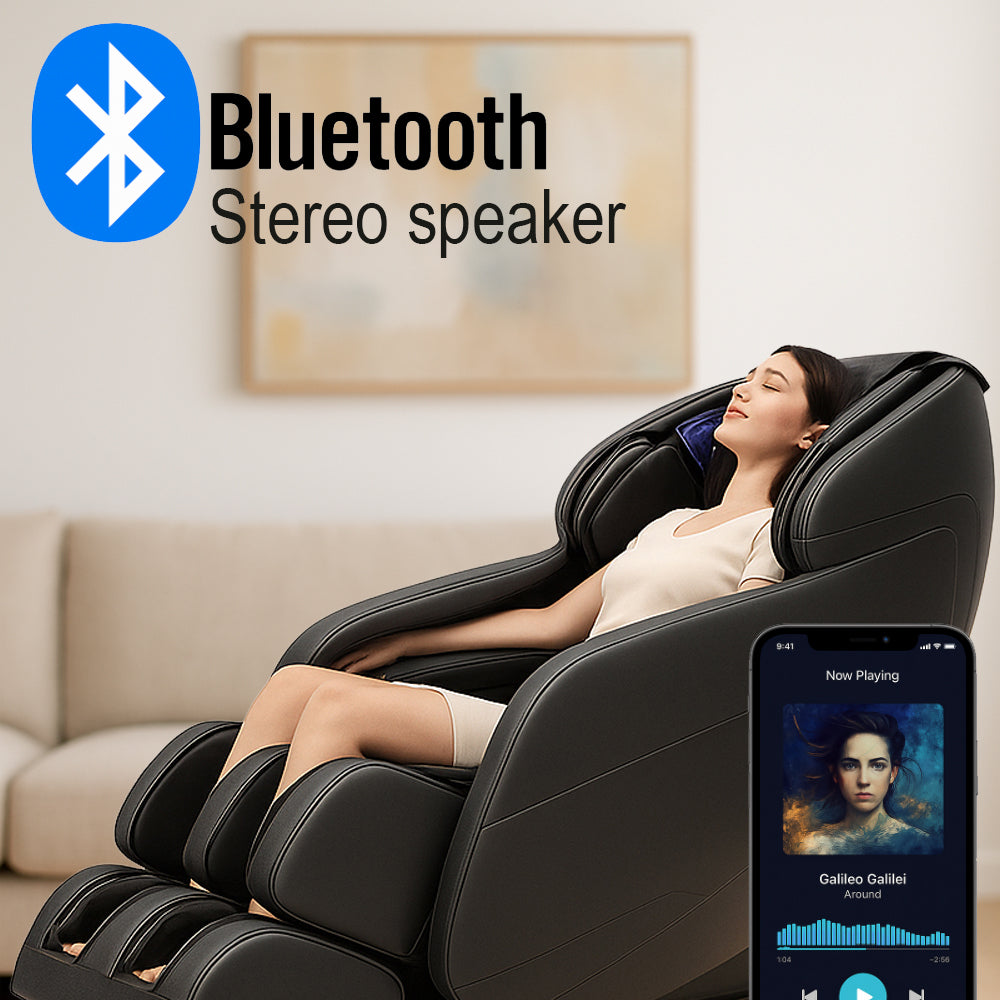 Massagestol 8D - S-teknologi, Zero Gravity och Värmebehandling - Model S9C