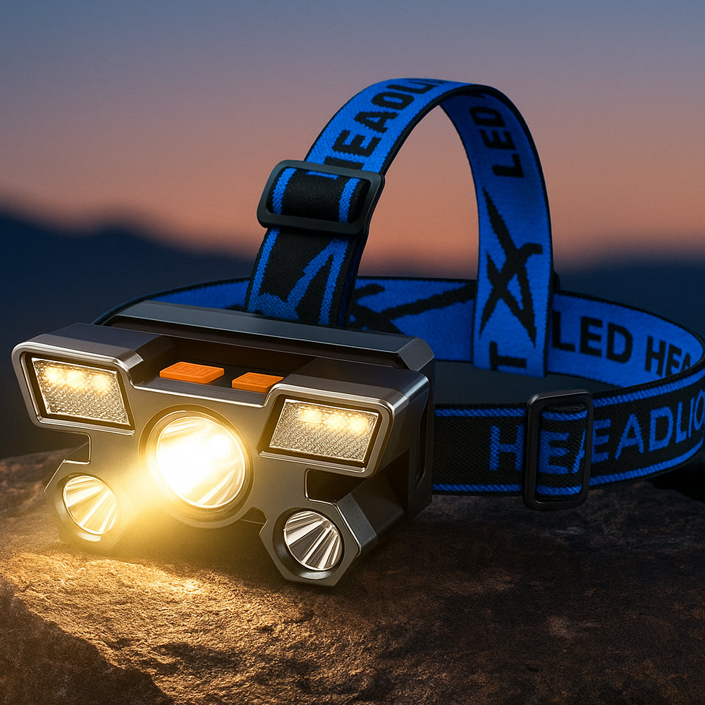 Pannlampa 300 lumen, vattenavvisande – 4 ljuslägen