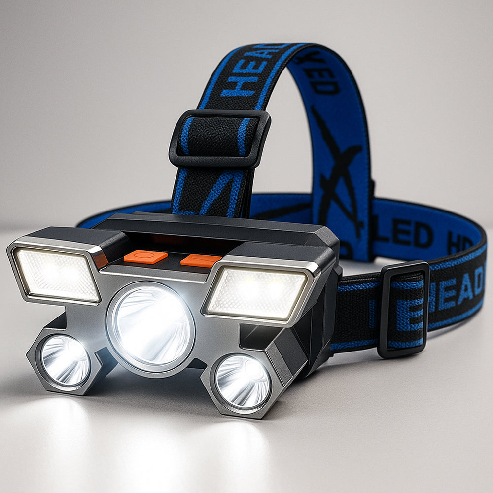 Pannlampa 300 lumen, vattenavvisande – 4 ljuslägen