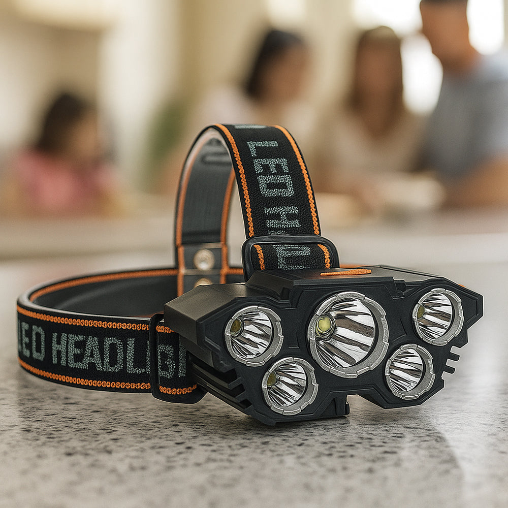 Pannlampa 300 lumen 180° justerbar vinkel – 4 ljuslägen