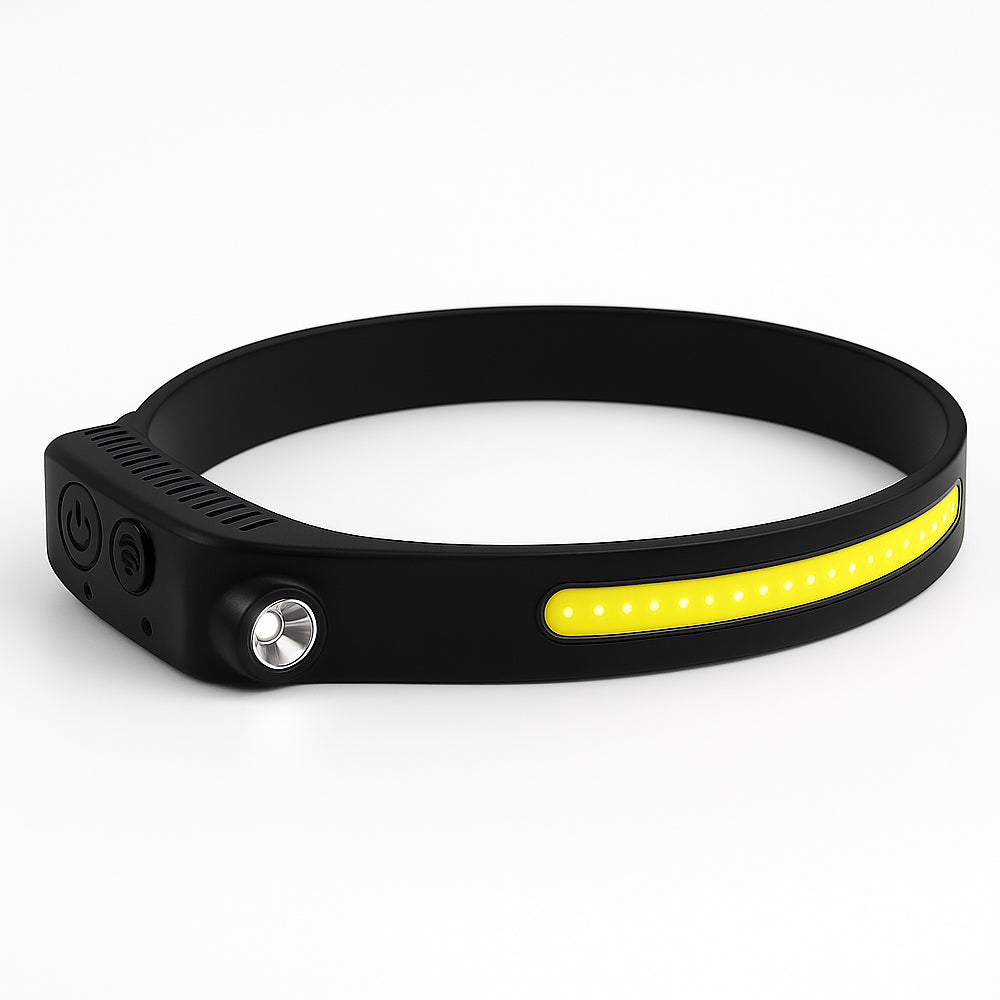 Pannlampa med COB-ljus – 330 lumen, vattenavvisande – 5 ljuslägen