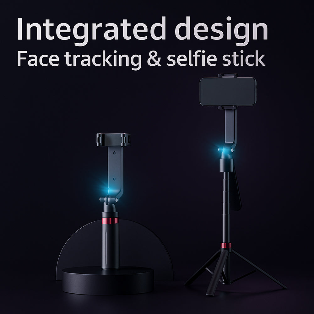 Selfiestick med intelligent ansiktsspårning inkl. ljus - Q185