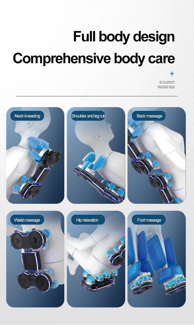 Massagestol 8D - S-teknologi, Zero Gravity och Värmebehandling - Model S9C
