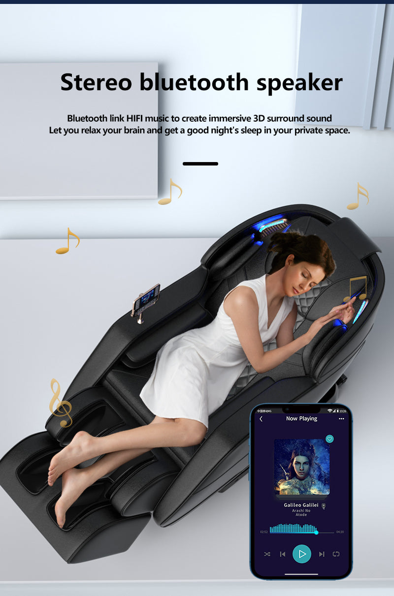 Massagestol 8D - S-teknologi, Zero Gravity och Värmebehandling - Model S9C