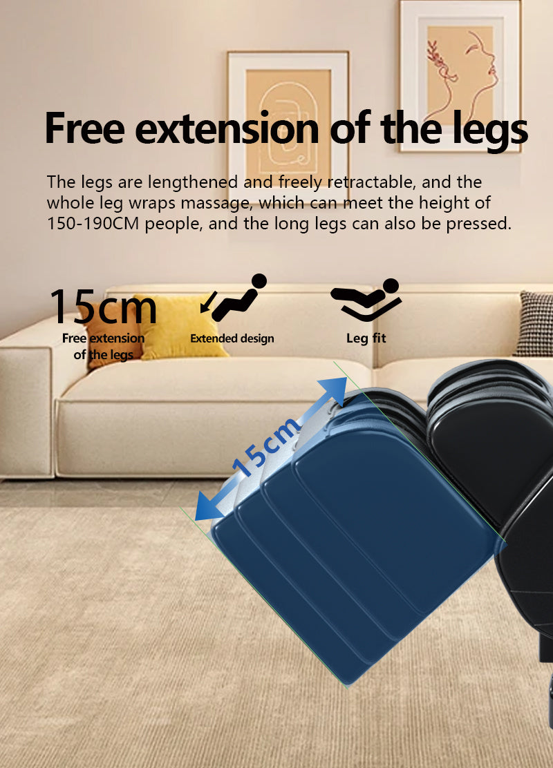 Massagestol 8D - S-teknologi, Zero Gravity och Värmebehandling - Model S9C