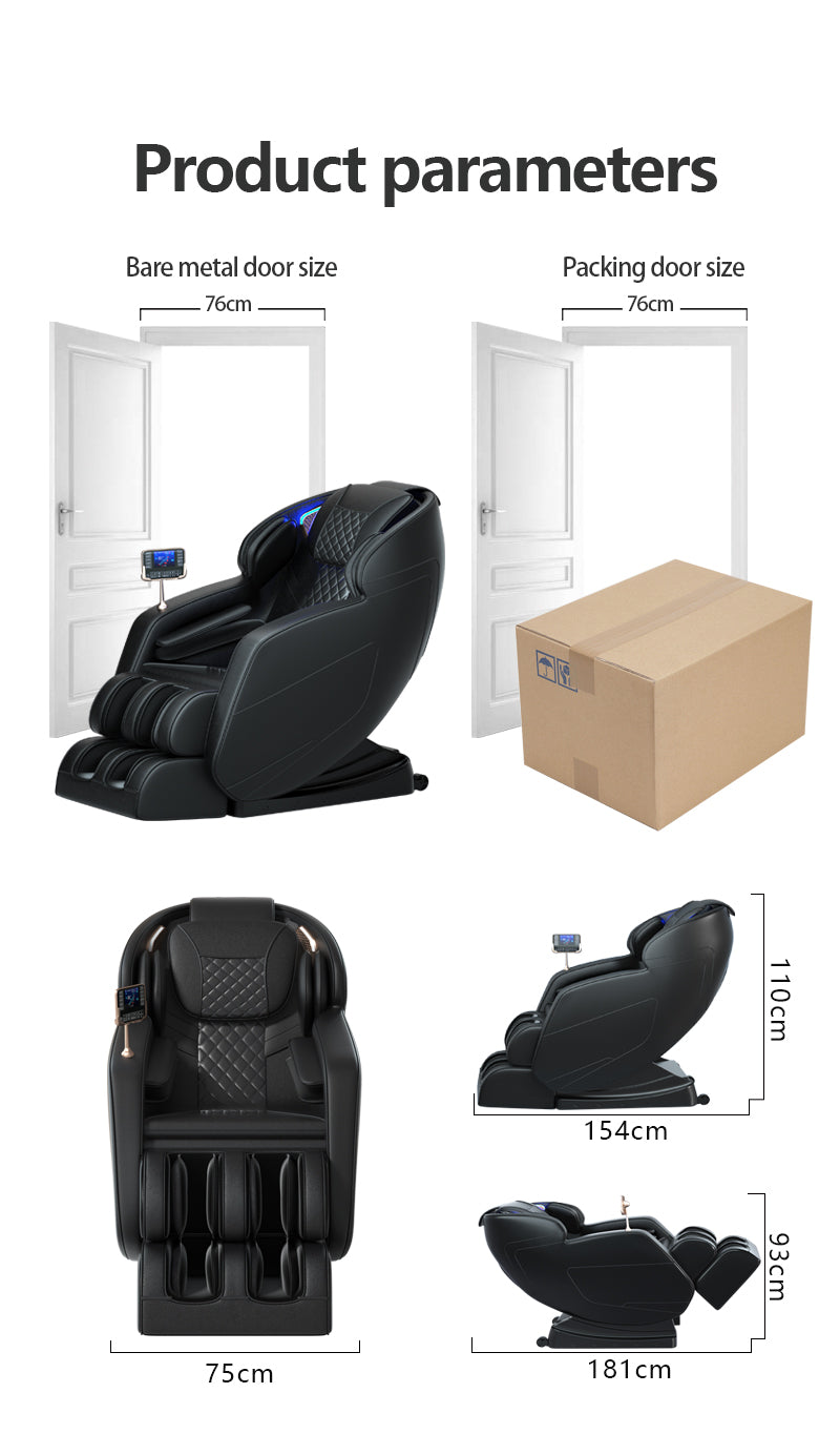 Massagestol 8D - S-teknologi, Zero Gravity och Värmebehandling - Model S9C