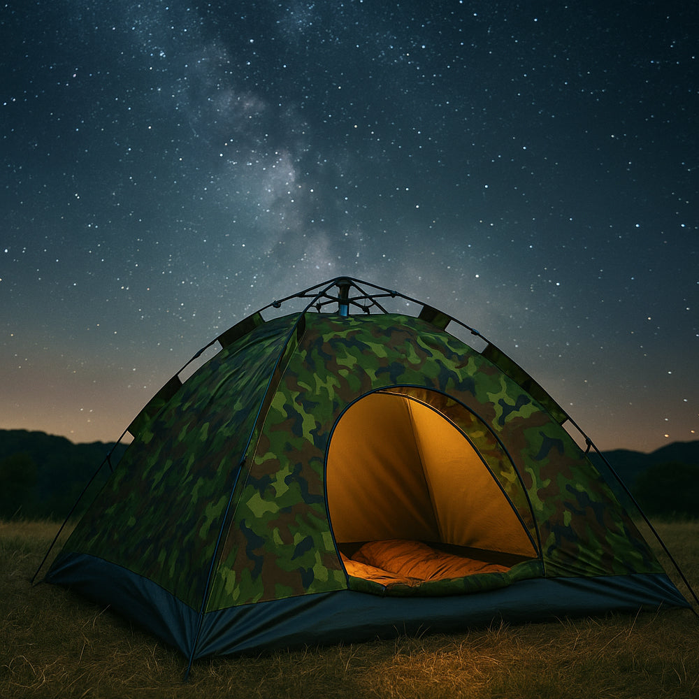 Quick-Up Camouflagetält för 3–10 personer