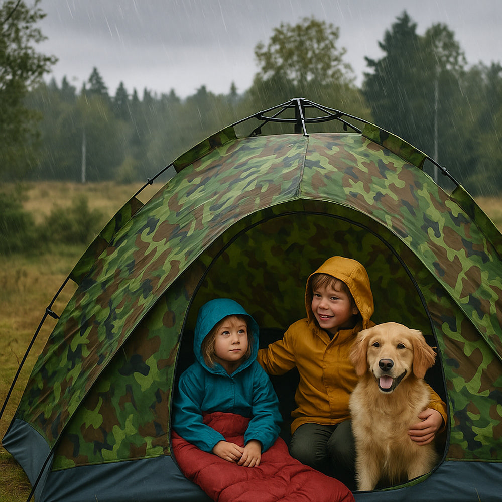 Quick-Up Camouflagetält för 3–10 personer