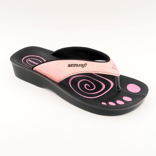 Sandaler Aerosoft modell 825 med glitter – Rosa
