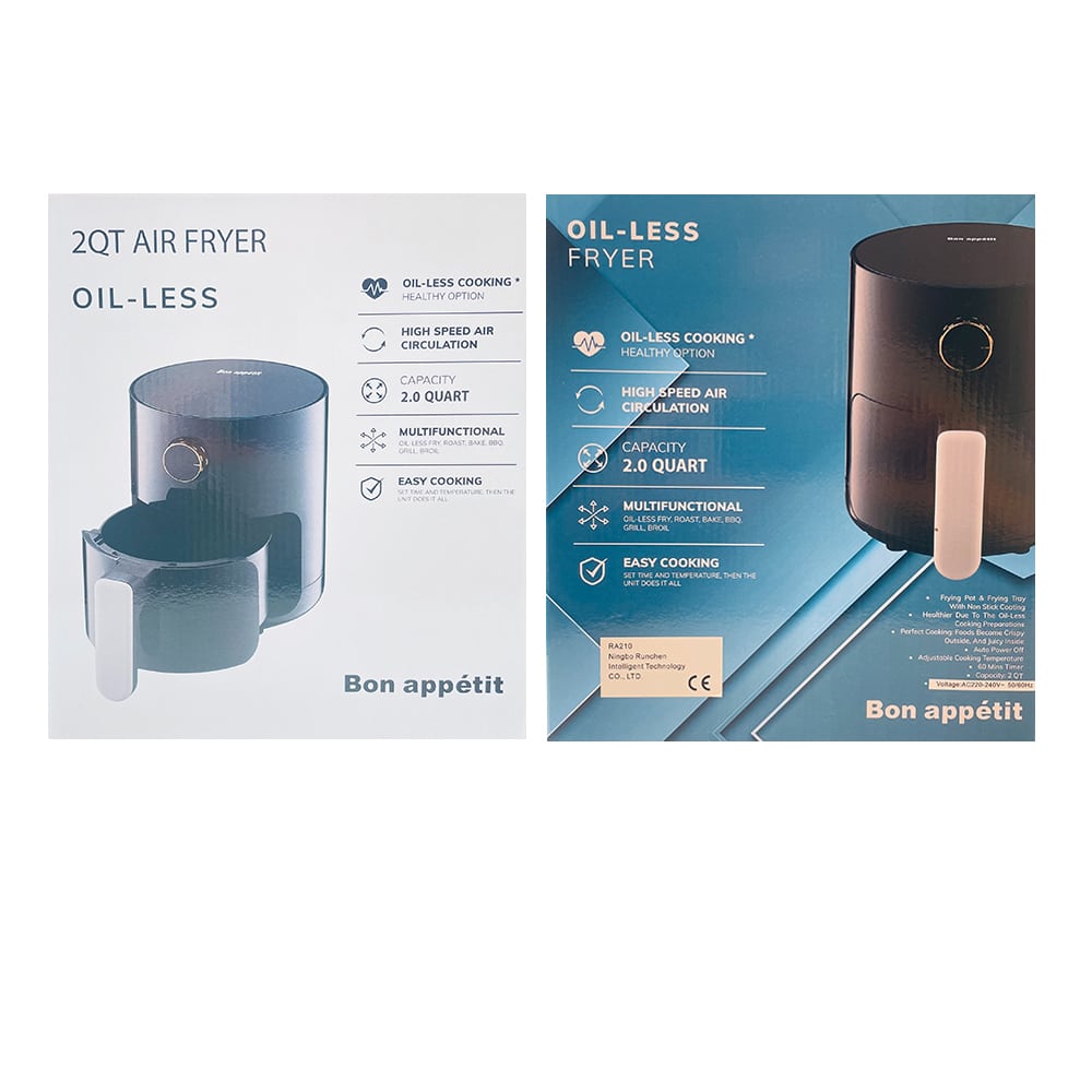 Airfryer 2,0 liter (fettsnål: grilla, baka, steka och fritera)