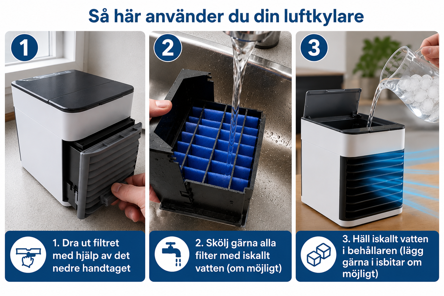 Luftkylare med 3-i-1-funktion (Arctic Air)