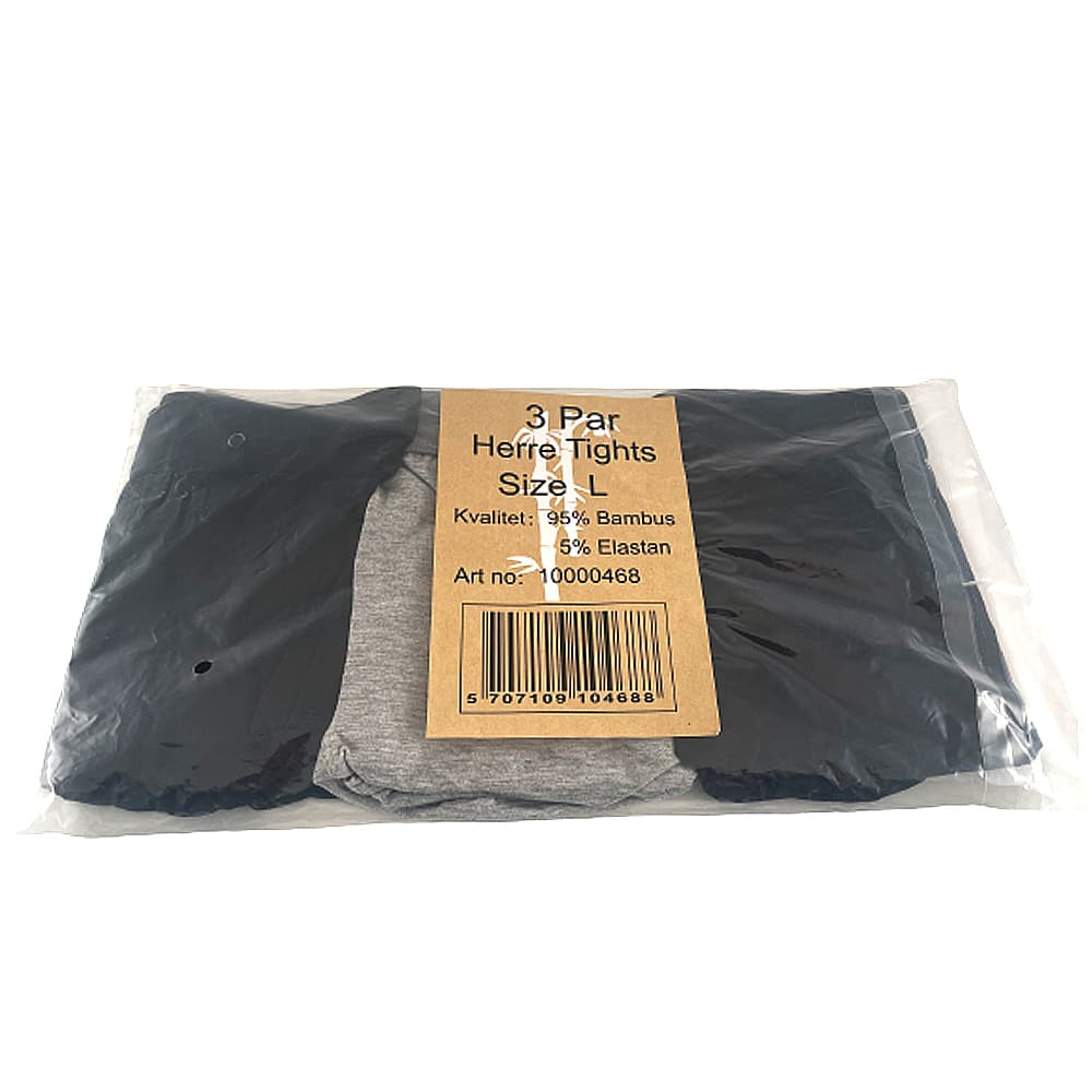 3 par bambukalsonger/boxershorts för män