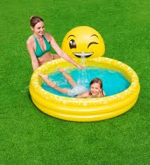 Emoji Barnpool med Fontän från Bestway